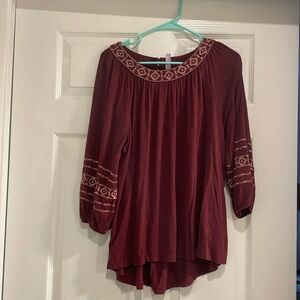 Alya Maroon Blouse